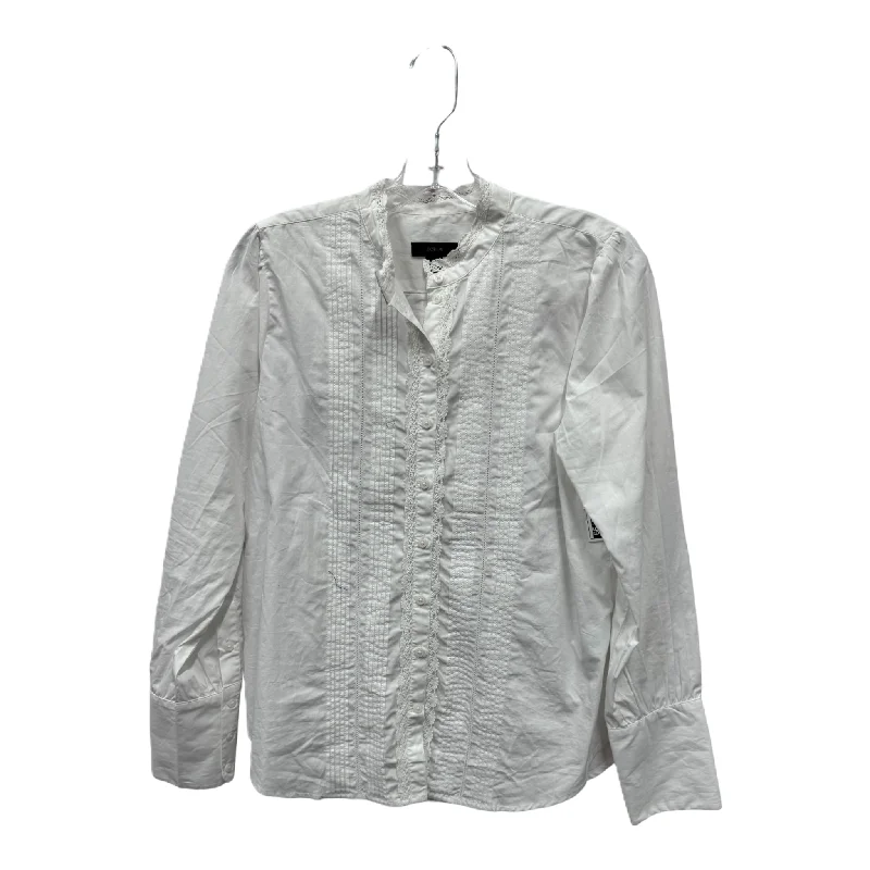 Stock Clearance Top Long Sleeve By J. Crew In White, Size: S