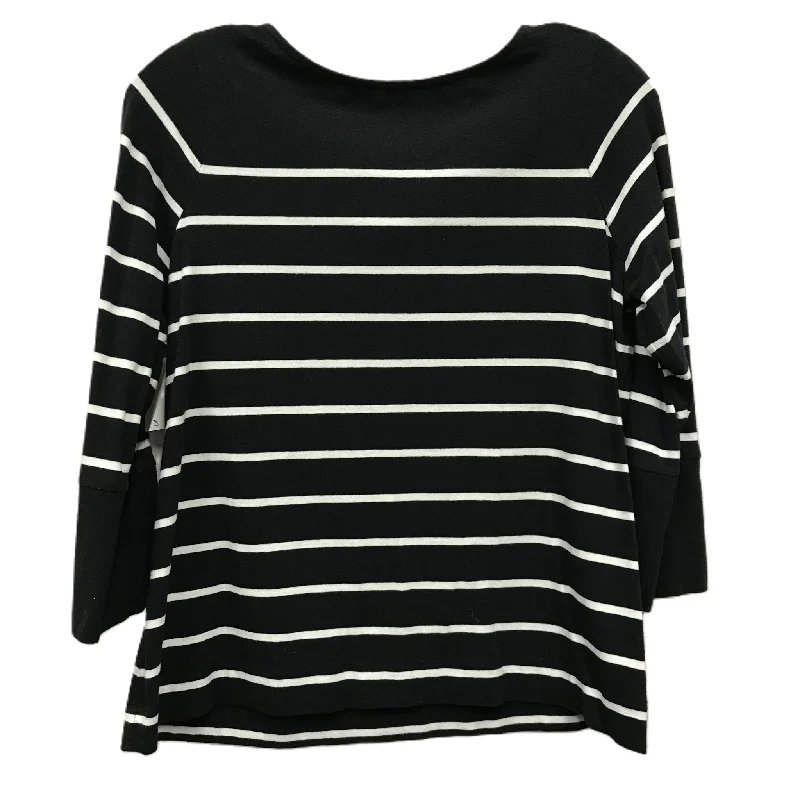 Get It Before It’s Gone Top Long Sleeve By J. Jill In Black & White, Size: Petite   S