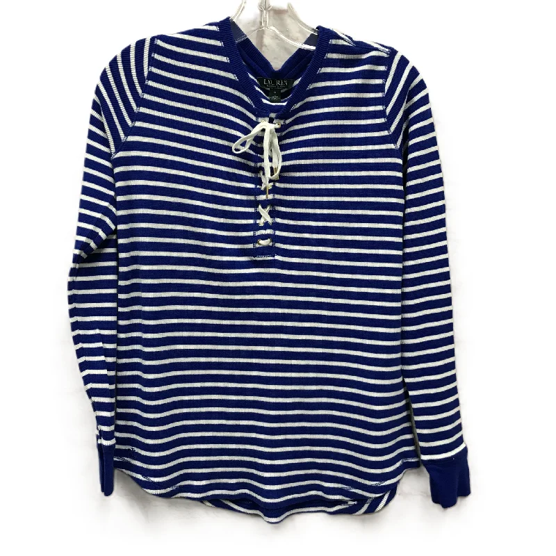 Savings Spectacular Top Long Sleeve By Lauren By Ralph Lauren In Blue, Size: M