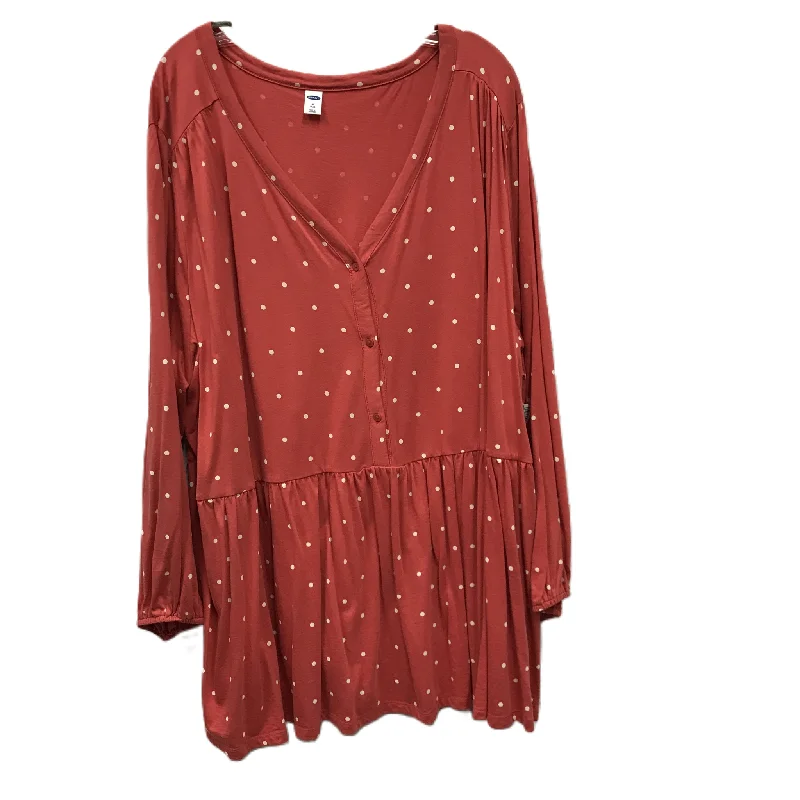 Discount Deals Top Long Sleeve By Old Navy In Orange, Size: 4x