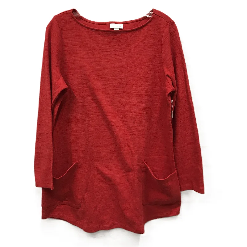 Price Rollback Top Long Sleeve By Pure Jill In Red, Size: M