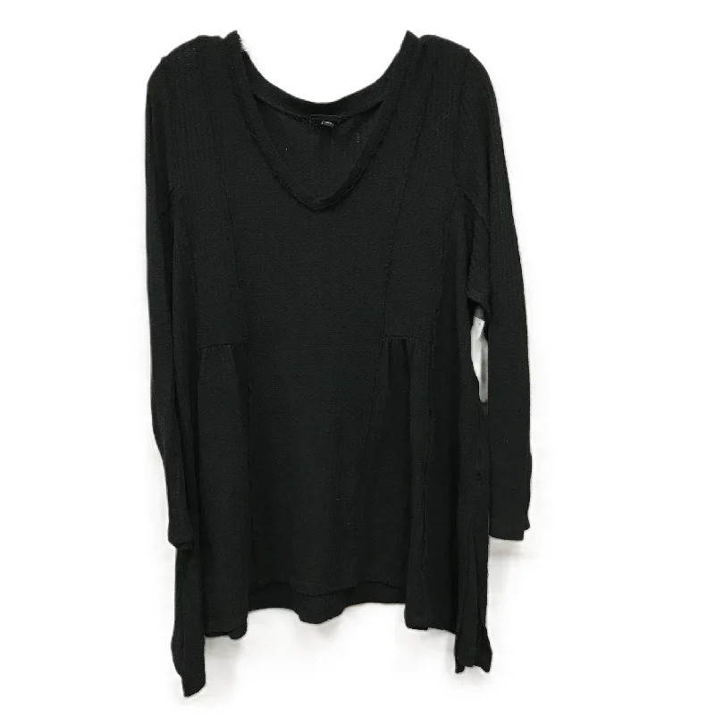 Best Bargains Top Long Sleeve By Torrid In Black, Size: 2x