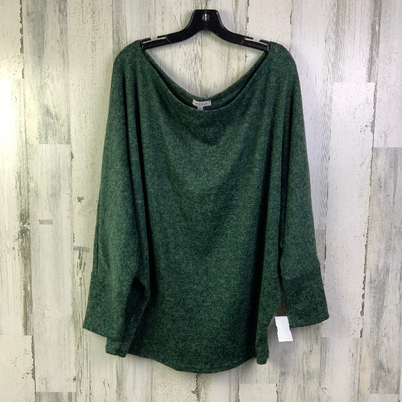 Savings Galore Top Long Sleeve By White Birch In Green, Size: Xl
