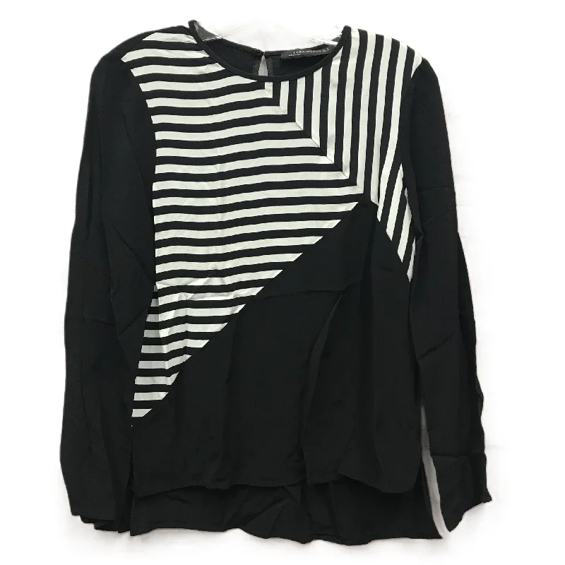 Anniversary Sale Top Long Sleeve By Zara Women In Black, Size: M
