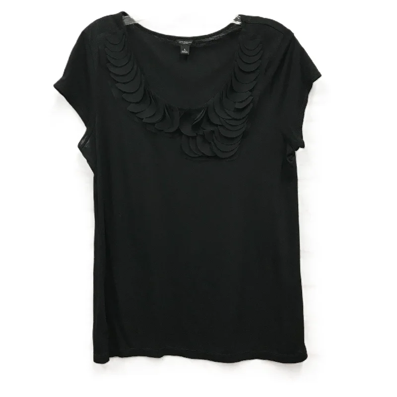 Special Offer Top Short Sleeve By Ann Taylor In Black, Size: L