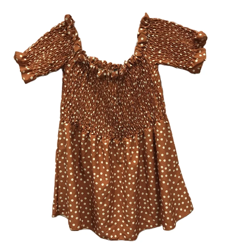 Final Clearance Top Short Sleeve By Boohoo Boutique In Orange, Size: 3x