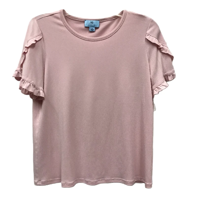 Price Smash Top Short Sleeve By Cece In Pink, Size: M