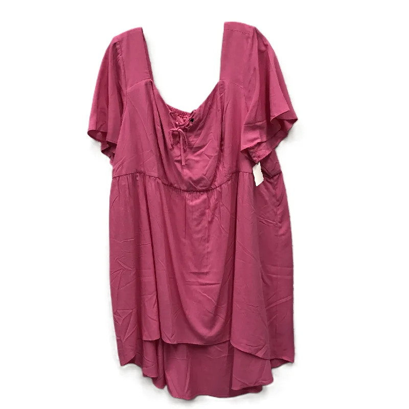 Can't Miss Top Short Sleeve By Torrid In Pink, Size: 3x