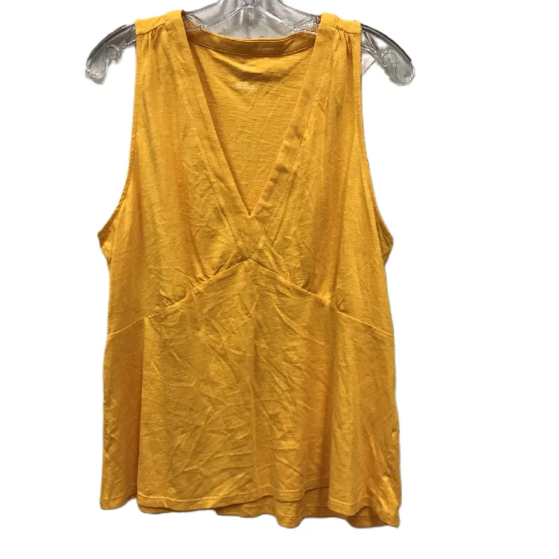 Midnight Sale Top Sleeveless By Banana Republic In Yellow, Size: L