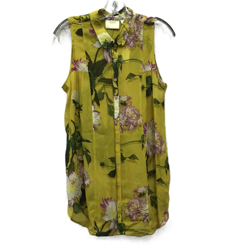 Referral Discount Top Sleeveless By Maeve In Yellow, Size: M
