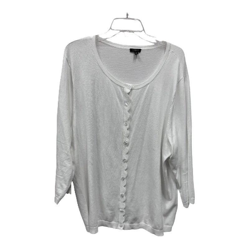 Exclusive Online Offer White Sweater Cardigan By Talbots, Size: 3x
