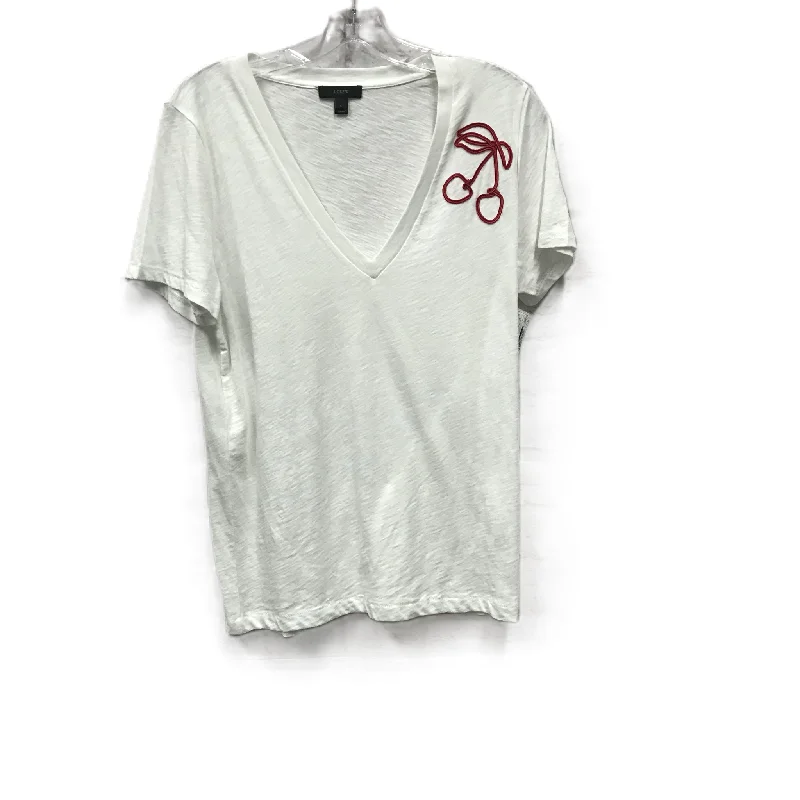 Deal of the Week White Top Short Sleeve By J. Crew, Size: L