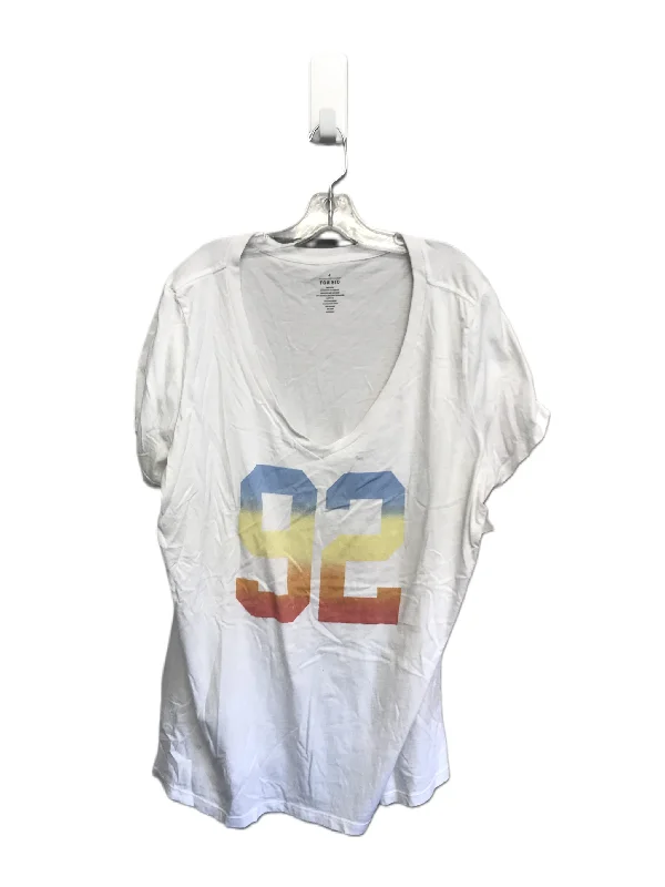 The Best Prices White Top Short Sleeve By Torrid, Size: 2x