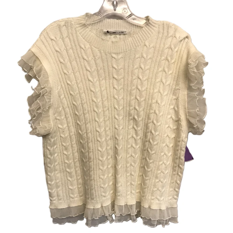 Last Chance White Top Sleeveless By Self Contrast, Size: Xs
