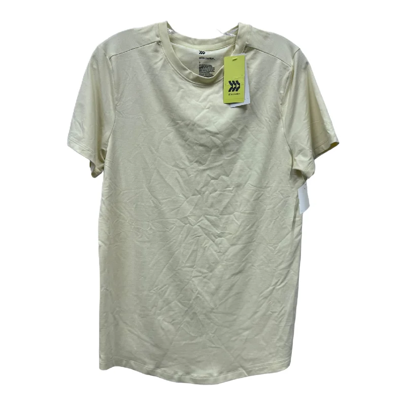 Stock Up and Save Yellow Top Short Sleeve Basic By All In Motion, Size: S