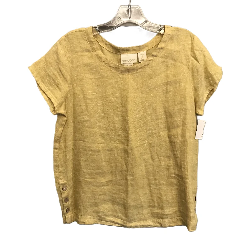 Super Bargain Yellow Top Short Sleeve By Cynthia Rowley, Size: S