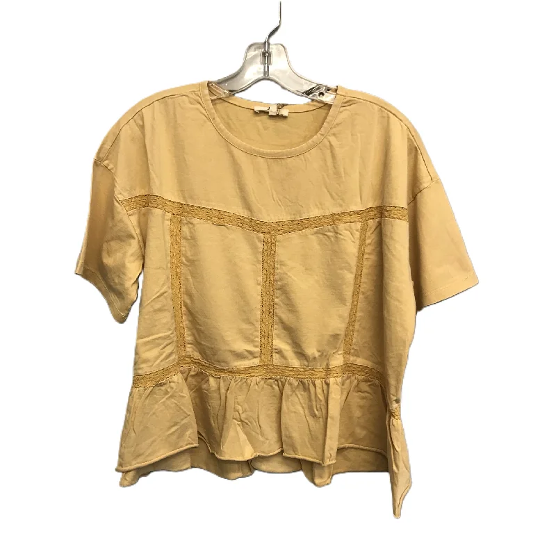 Take Advantage Yellow Top Short Sleeve By Easel, Size: L