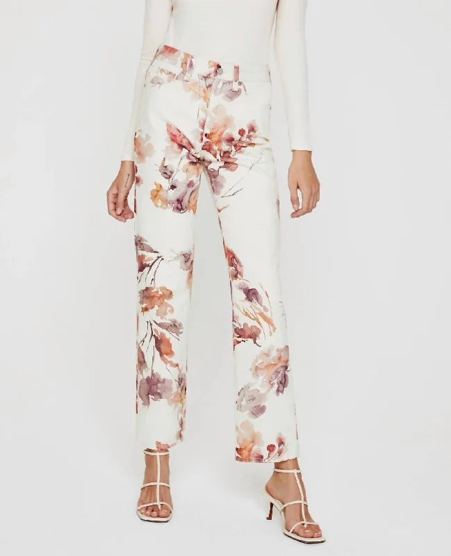 Limited Availability Alexxis High-Rise Vintage Jeans In Wine Floral Neutral Multi