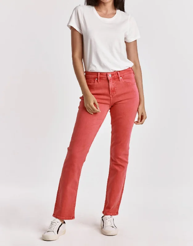 Blaire Hi-Rise Straight Jeans In Viva Magenta