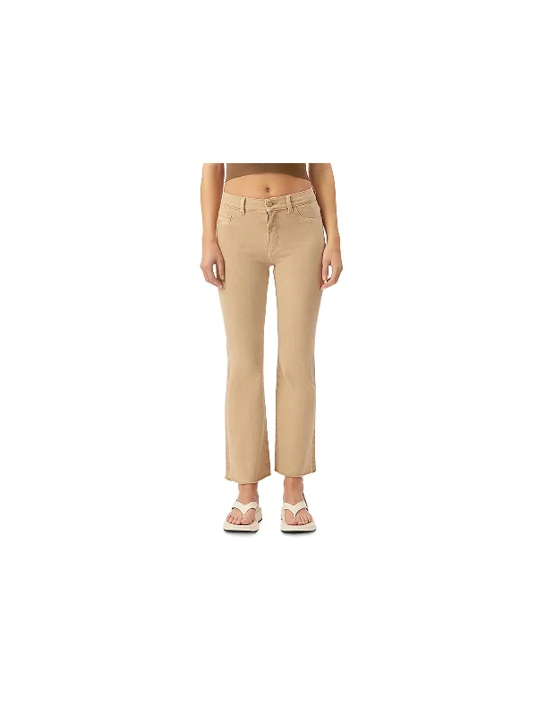 Get It Before It’s Gone Bridget Womens Frayed Hem Denim Bootcut Jeans
