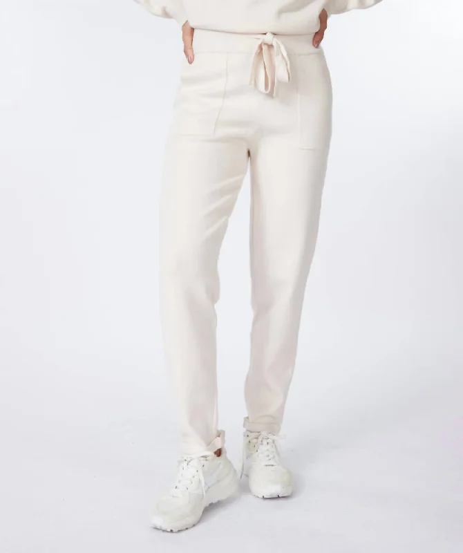 Daily Deals Capri Trouser Jogger In Ivory