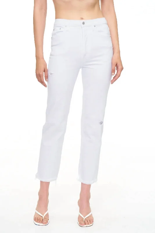 Must-Have Deals Charlie High Rise Straight Ankle Jeans In White