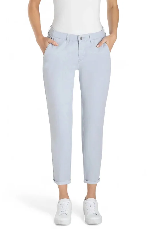 Chino Turn Up Pant In Cool Blue