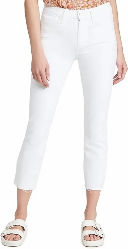 Special Savings Cindy Crop With Raw Hem Jeans In Crisp White