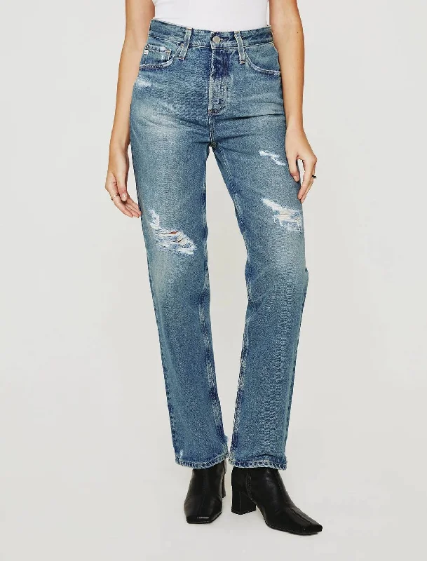 Best Bargains Clove Relaxed Straight Leg Jeans In 19 Years Reunion Destructed