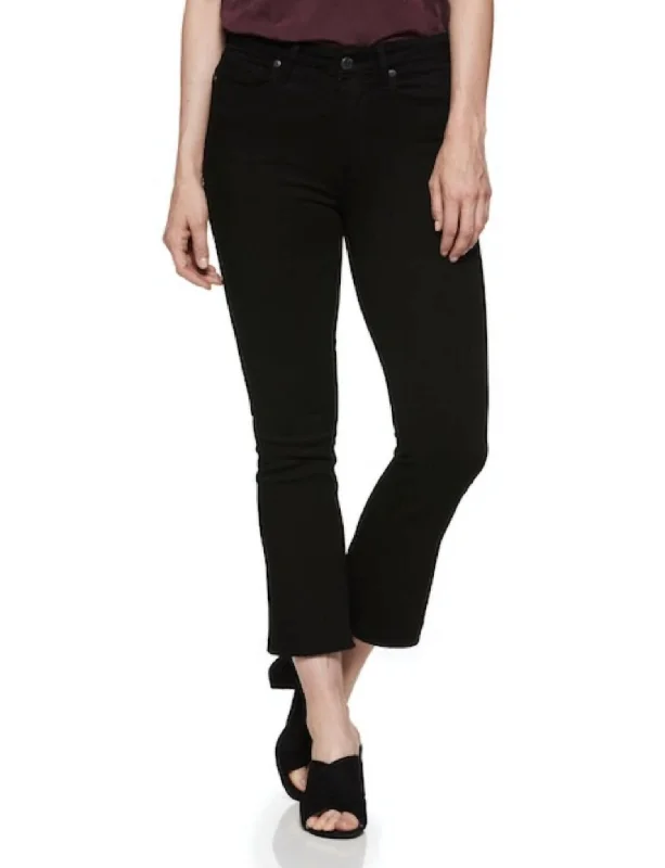 The Best Prices Colette Crop Flare W/ Raw Hem Jean In Black Shadow