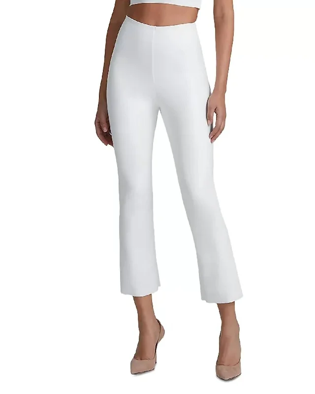Take Advantage Cropped Flare Pant In White