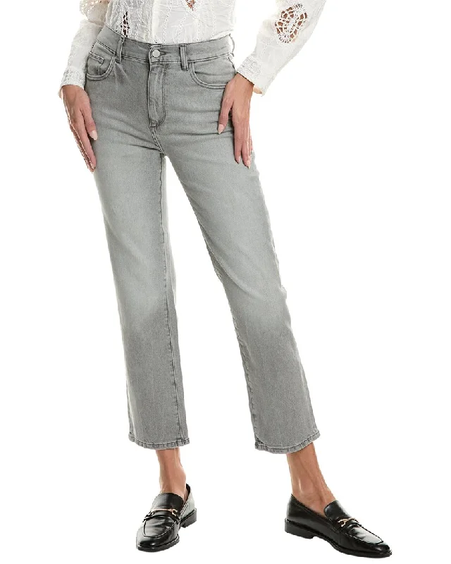 DL1961 Patti Straight Light Smoke High-Rise Vintage Ankle Jean