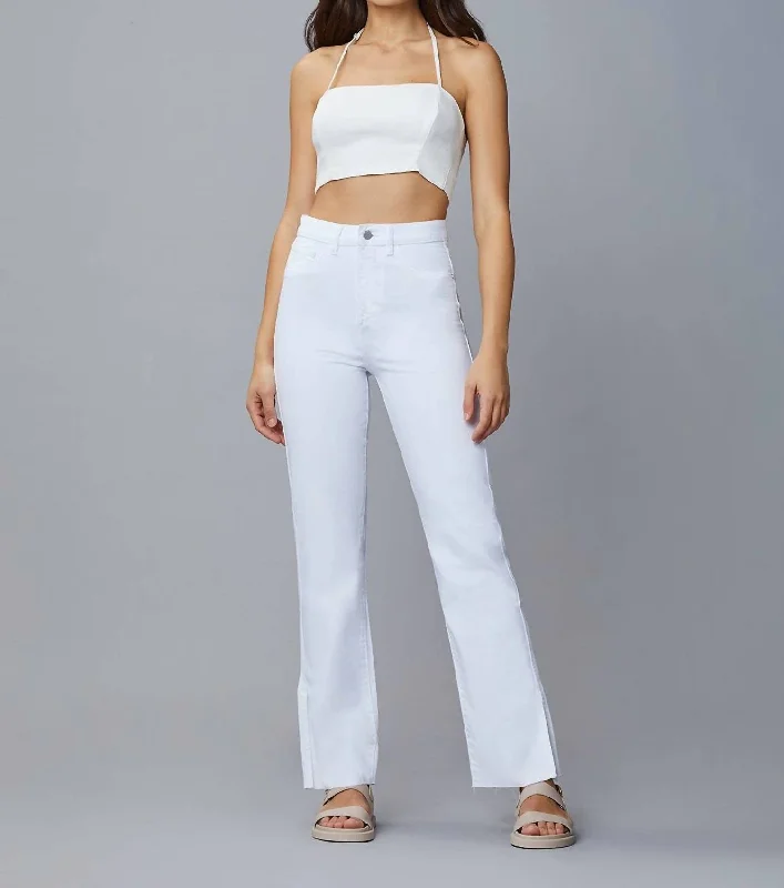 Final Clearance Emilie Straight Vintage Jeans In White Raw