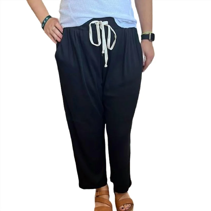 Bargain Prices French Terry Cropped Lounge Pants In Black