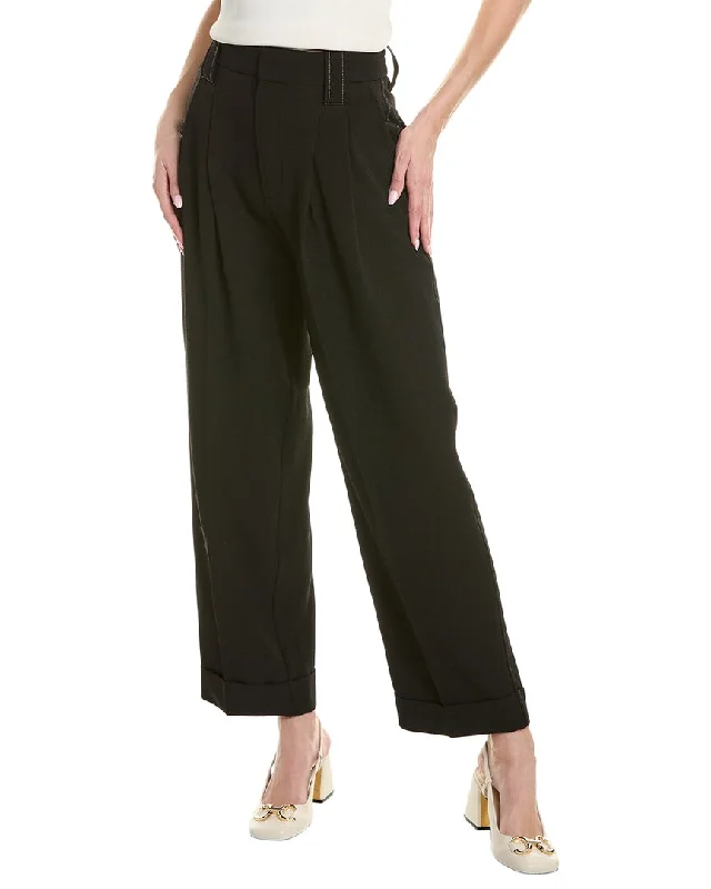 TIME-Limited Offer GANNI Loose Fit Mid-Waist Pleat Pant