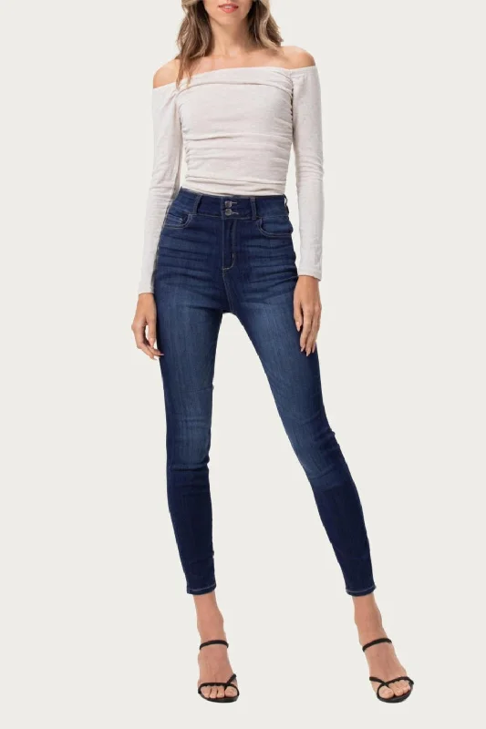 Crazy Savings High-Rise Stretch Skinny Jeans In Dark Denim