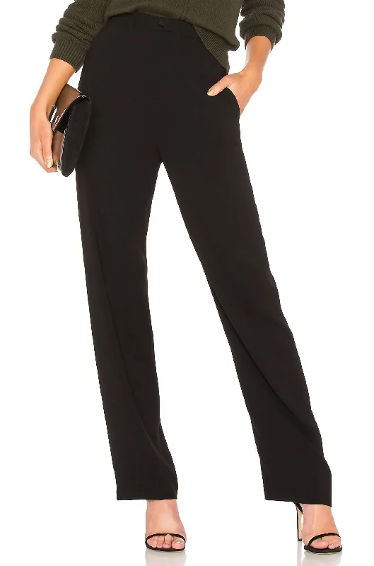 Markdowns High Waist Straight Pant In Black
