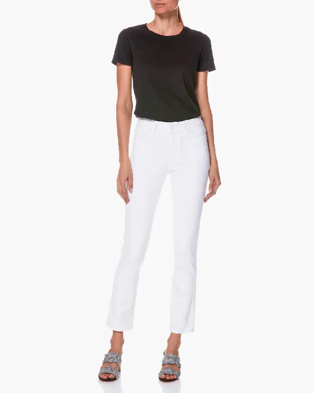 Super Bargain Hoxton Straight Ankle 27" Jeans In Crisp White