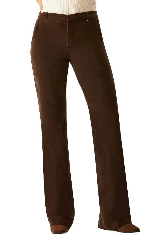 Overstock Hudson Flare Leg Pant In Chocolate
