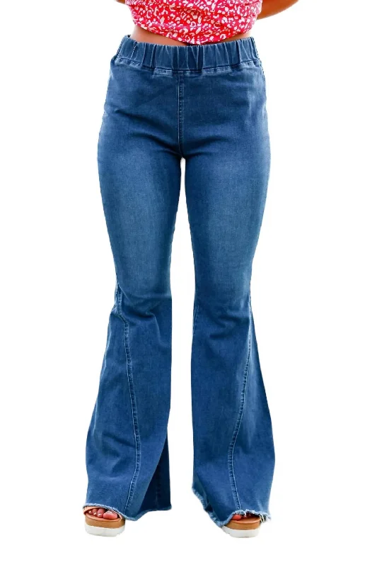 Today’s Deal Jolene High Waisted Flare Jeans In Mid Wash