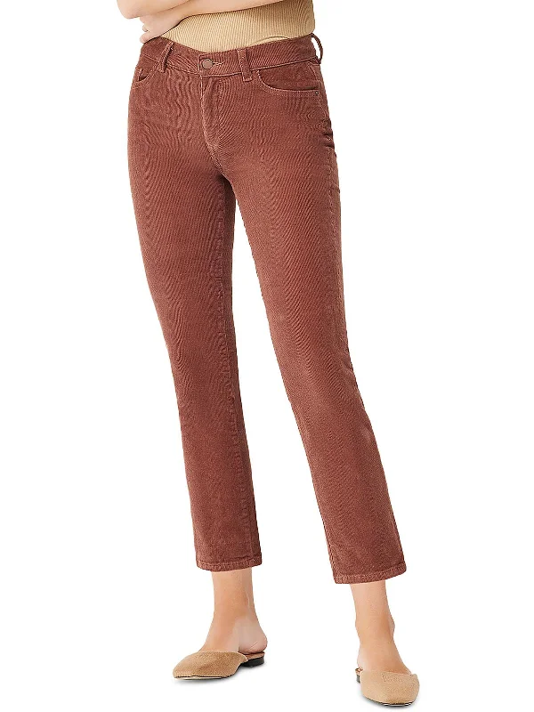 Limited Time Offer Mara Womens Ribbed Corduroy Straight Leg Pants
