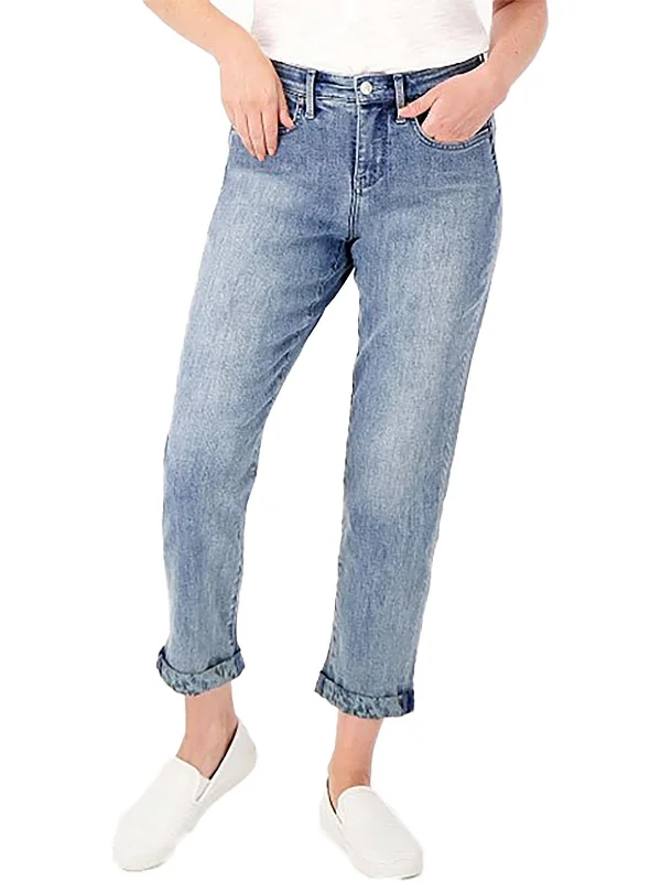 Flash Sale Margot Girlfriend Womens Slimming Printed Cuff Skinny Jeans