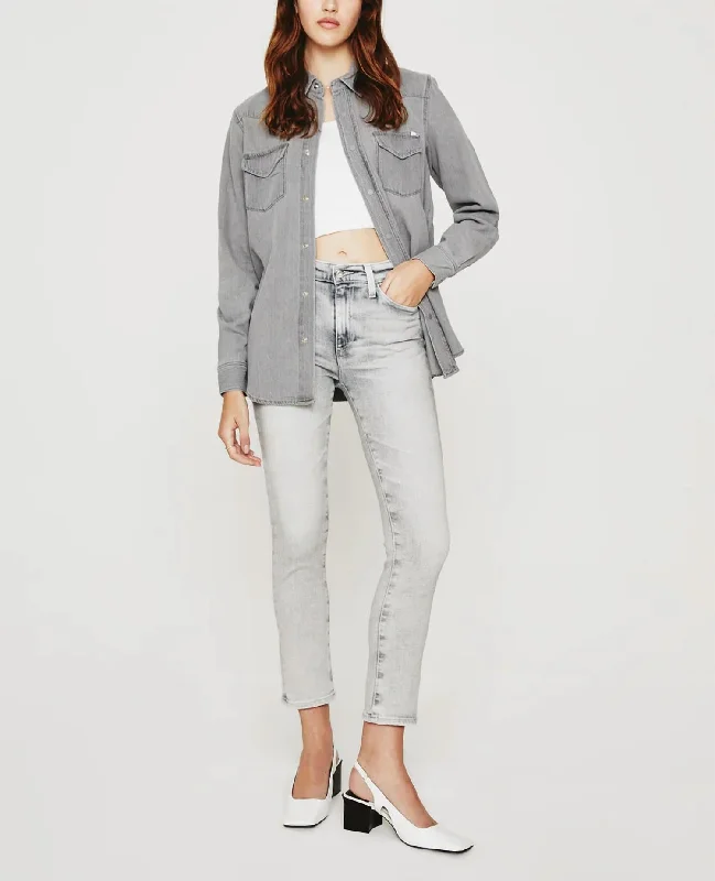 Savings Event Mari High Rise Crop Jean In Avalanche