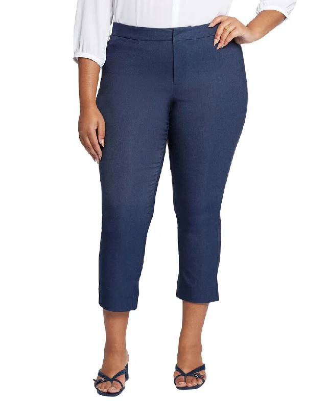 Exclusive Access NYDJ Plus Marilyn Dk Blue Heather Relaxed Jean