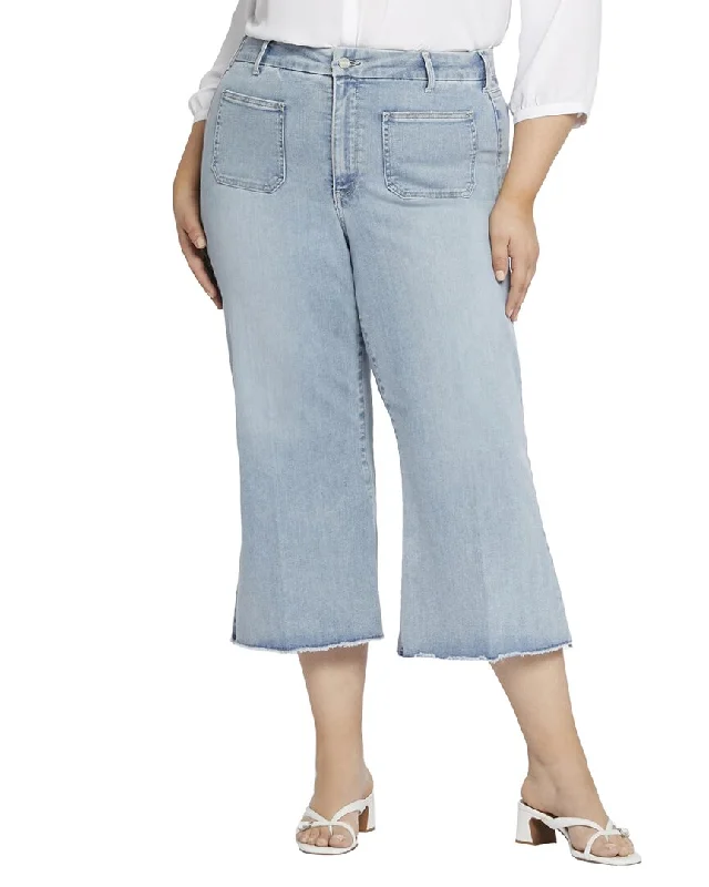 Overstock NYDJ Plus Patchie Divine Wide Leg Jean