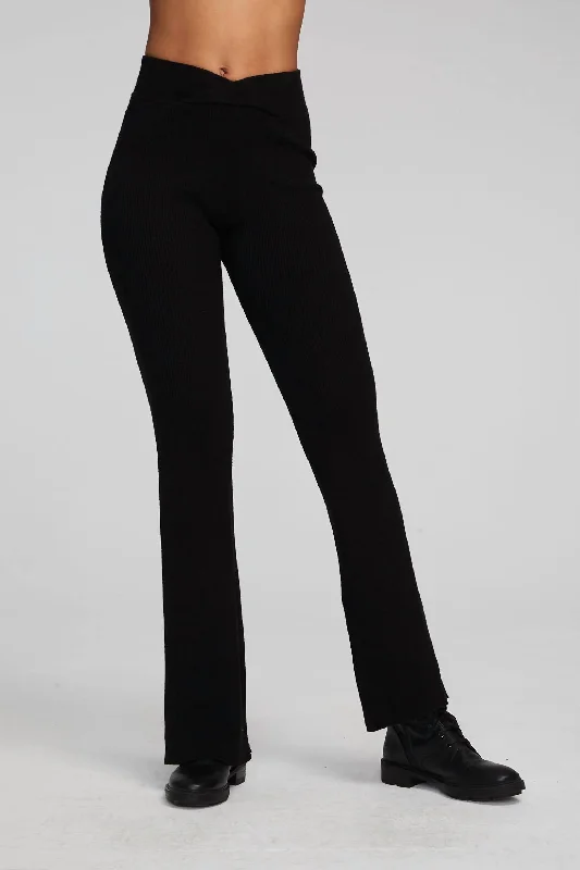 Overstock Party Flare Pants In Black