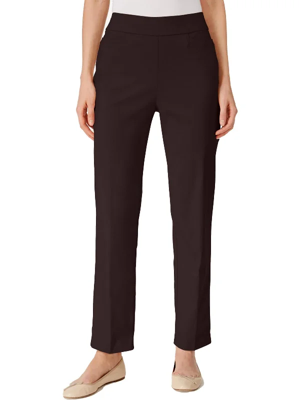 Deep Discounts Petites Womens High Rise Stretch Ankle Pants