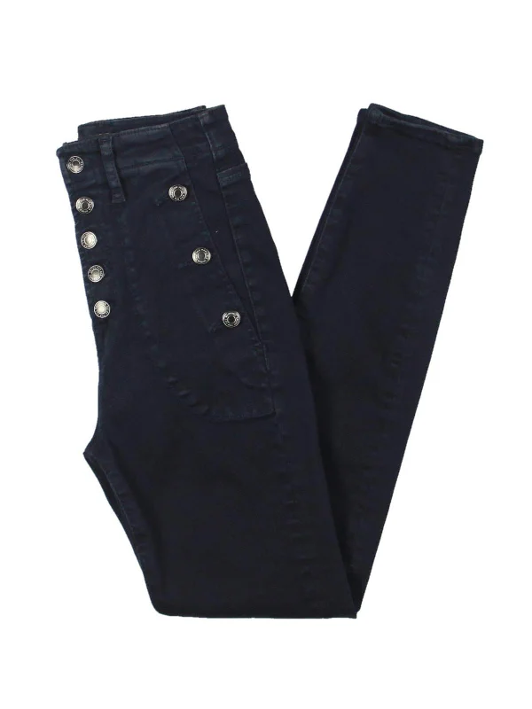 Weekend Special Portia Womens Mid Rise Button Fly Skinny Jeans