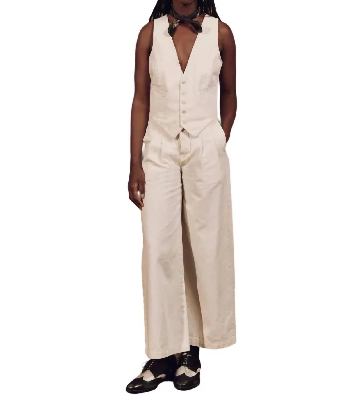 Online Only Sculpted Trouser In Natural Hemp