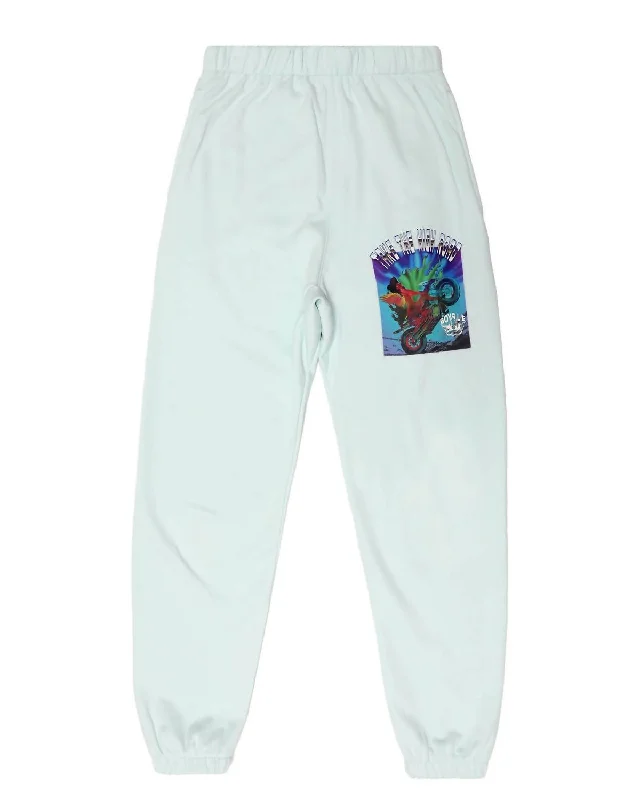 Can't Miss Take The High Road Sweatpants In Teal